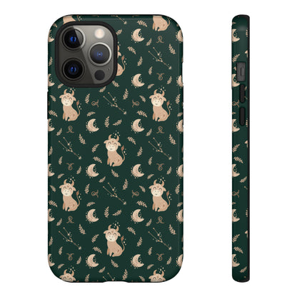 Peacock Green " Zodiac Taurus " Tough Phone Cases