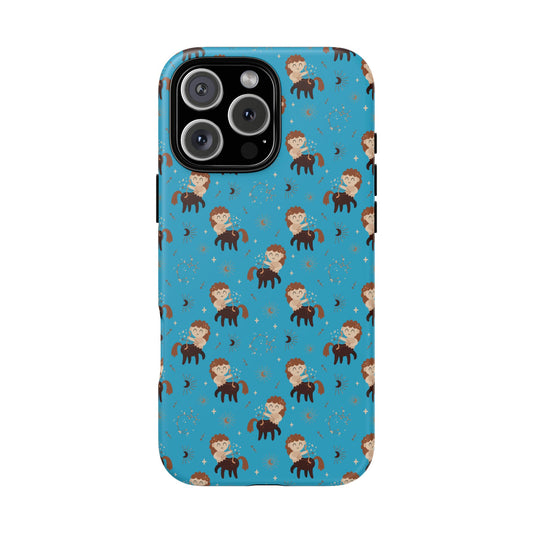 Turquoise " Zodiac Saguittarius " Tough Phone Cases