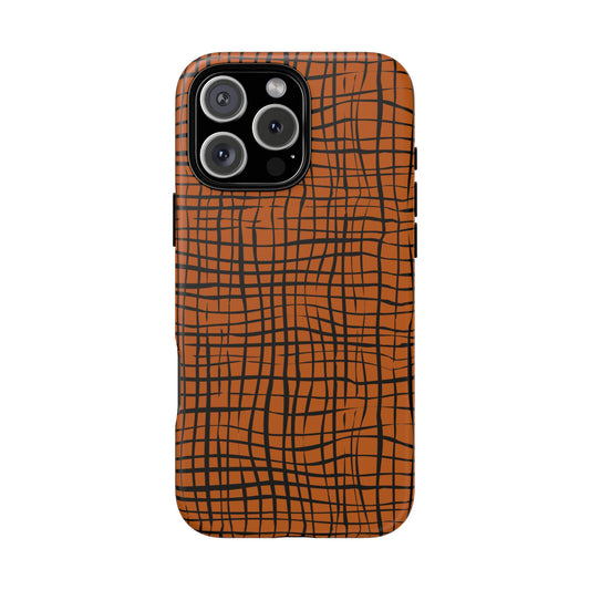 "Strong Orange Lines" Tough Phones Cases
