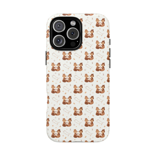 Powder White " Zodiac Gemini " Tough Phone Cases