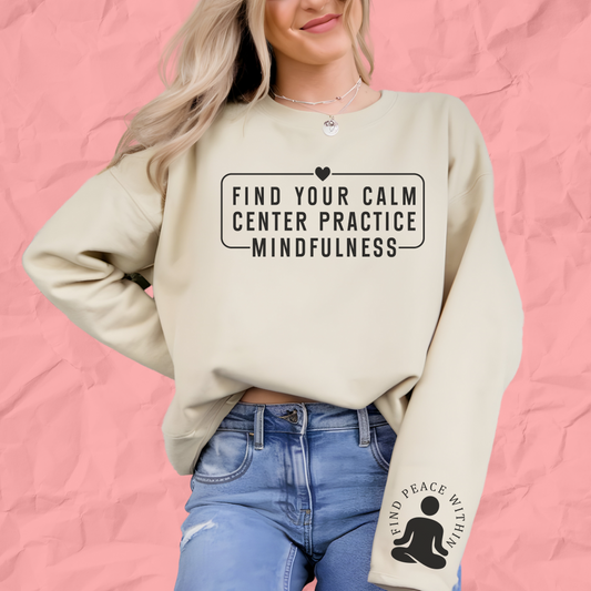 🌿 "Find Your Peace" Crewneck Sweatshirt 🌿