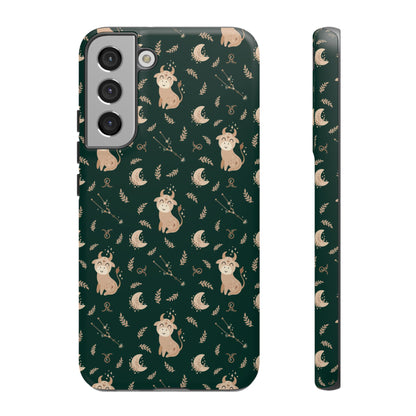 Peacock Green " Zodiac Taurus " Tough Phone Cases