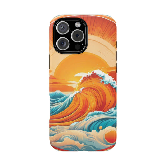 Sunset " Beach and Waves 3" Tough Phone Cases