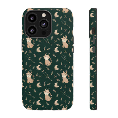 Peacock Green " Zodiac Taurus " Tough Phone Cases