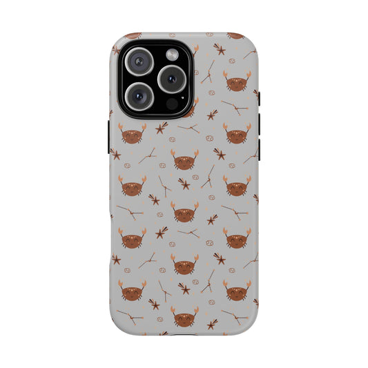 Silver " Zodiac Cancer " Tough  Phone Cases