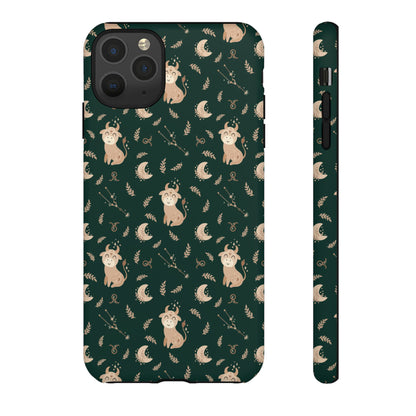 Peacock Green " Zodiac Taurus " Tough Phone Cases